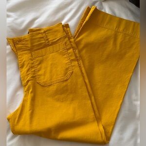 Anthropologie Maeve The Colette Mustard Yellow Wide-Leg Jeans